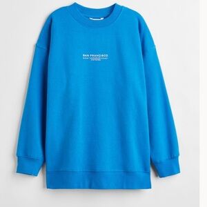 H&M women printed sweatshirt loose fit, oversized, comfy and cozy NWT